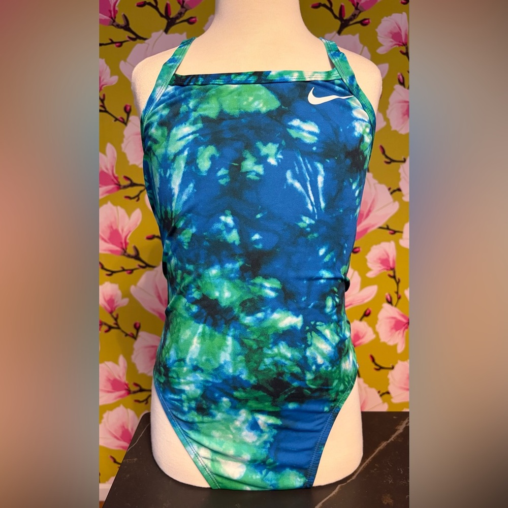 Nike Blue and Green Swimsuit